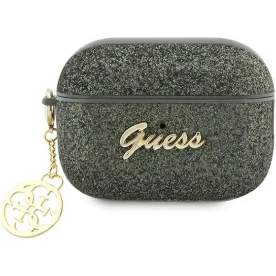 Guess GUAP2GLGSHA AirPods Pro 2 cover green/kaki Glitter Flake 4G Charm - (GUE002653-0)