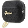 Guess GUAP2GLGSHK AirPods Pro 2 cover black/black Glitter Flake 4G Charm - (GUE002651-0)