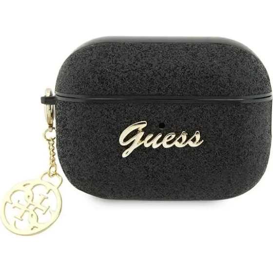 Guess GUAP2GLGSHK AirPods Pro 2 cover black/black Glitter Flake 4G Charm - (GUE002651-0)