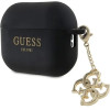 Guess GUAP2LECG4K case for AirPods Pro 2 cover - black Liquid Silicone Glitter Triangle Charm - (GUE002969-0)