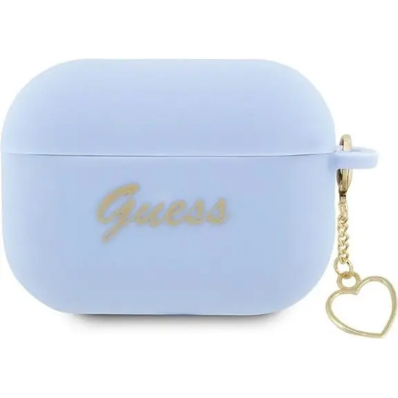 Guess GUAP2LSCHSB AirPods Pro 2 cover blue/blue Silicone Charm Heart Collection - (GUE002656-0)