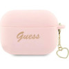 Guess GUAP2LSCHSP AirPods Pro 2 cover pink/pink Silicone Charm Heart Collection - (GUE002658-0)