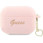 Guess GUAP2LSCHSP AirPods Pro 2 cover pink/pink Silicone Charm Heart Collection - (GUE002658-0)