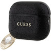Guess GUAP2PGEHCDK case for AirPods Pro 2 cover - black Fixed Glitter Heart Diamond Charm - (GUE003038-0)