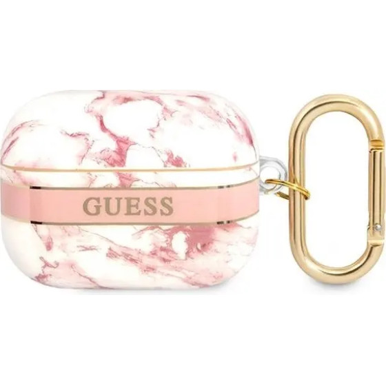Guess GUAPHCHMAP AirPods Pro cover pink/pink Marble Strap Collection - (GUE002027-0)