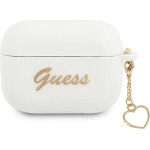 Guess GUAPLSCHSH AirPods Pro cover white/white Silicone Charm Heart Collection - (GUE001891-0)