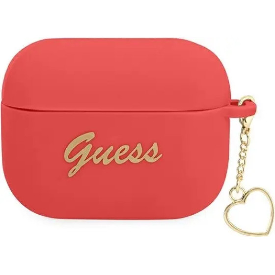 Guess GUAPLSCHSR AirPods Pro cover red/red Silicone Charm Heart Collection - (GUE002012-0)