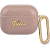 Guess GUAPSASMP AirPods Pro cover pink/pink Saffiano Script Metal Collection - (GUE001438-0)