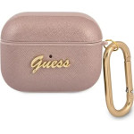 Guess GUAPSASMP AirPods Pro cover pink/pink Saffiano Script Metal Collection - (GUE001438-0)