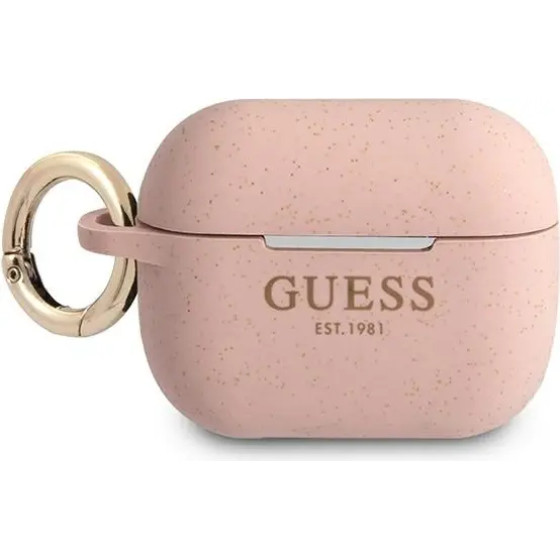 Guess GUAPSGGEP AirPods Pro cover pink/pink Silicone Glitter - (GUE001396-0)