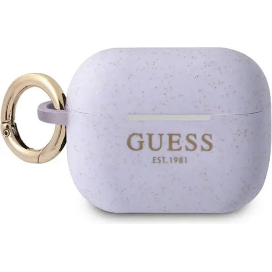 Guess GUAPSGGEU AirPods Pro cover purple/purple Silicone Glitter - (GUE001399-0)