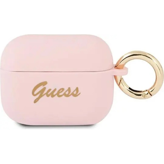 Guess GUAPSSSI AirPods Pro cover pink/pink Silicone Vintage Script - (GUE001379-0)