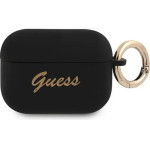 Guess GUAPSSSK AirPods Pro cover black/black Silicone Vintage Script - (GUE001376-0)