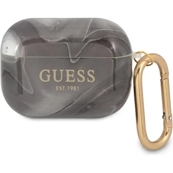 Guess GUAPUNMK AirPods Pro cover black/black Marble Collection - (GUE001386-0)