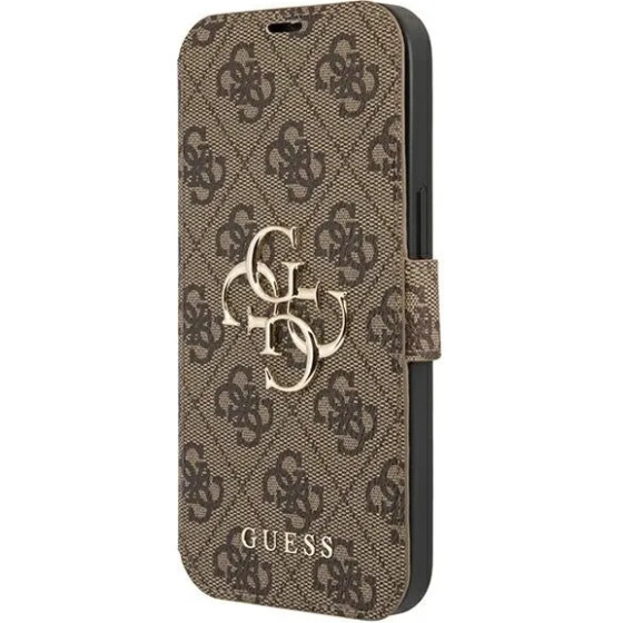 Guess GUBKP13X4GMGBR iPhone 13 Pro Max 6.7 brown/brown book 4G Big Metal Logo - (GUE001577-0)