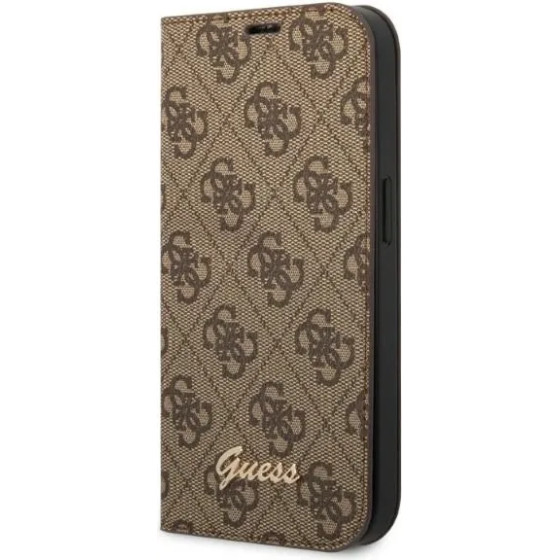 Guess GUBKP14SHG4SHW iPhone 14 6.1 brown / brown book 4G Vintage Gold Logo - (GUE002298-0)