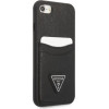 Guess GUHCI8PSATPK iPhone 7/8 SE 2020 / SE 2022 hardcase black/black hardcase Saffiano Triangle Logo Cardslot - (GUE002521-0)