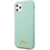 Guess GUHCN58LSLMGG iPhone 11 Pro zielony/green hard case Silicone Vintage Gold Logo - (GUE000558-0)
