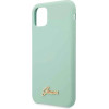 Guess GUHCN58LSLMGG iPhone 11 Pro zielony/green hard case Silicone Vintage Gold Logo - (GUE000558-0)