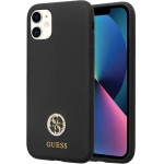 Guess GUHCN614DGPK Case for iPhone 11 / Xr - Black Silicone Logo Strass 4G - (GUE003040-0)