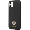 Guess GUHCN614DGPK Case for iPhone 11 / Xr - Black Silicone Logo Strass 4G - (GUE003040-0)