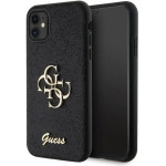 Guess GUHCN61HG4SGK case for iPhone 11 / Xr - black Glitter Script Big 4G - (GUE003000-0)