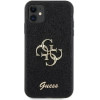 Guess GUHCN61HG4SGK case for iPhone 11 / Xr - black Glitter Script Big 4G - (GUE003000-0)