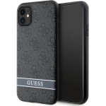 Guess GUHCN61P4SNK iPhone 11 / Xr grey/grey hardcase 4G Stripe - (GUE002906-0)