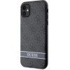 Guess GUHCN61P4SNK iPhone 11 / Xr grey/grey hardcase 4G Stripe - (GUE002906-0)