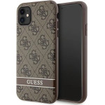 Guess GUHCN61P4SNW iPhone 11 / Xr brown/brown hardcase 4G Stripe - (GUE002907-0)