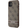 Guess GUHCN61P4SNW iPhone 11 / Xr brown/brown hardcase 4G Stripe - (GUE002907-0)