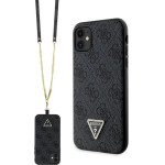 Guess GUHCN61P4TDSCPK Case for iPhone 11 / Xr - Black Crossbody 4G Metal Logo - (GUE002975-0)