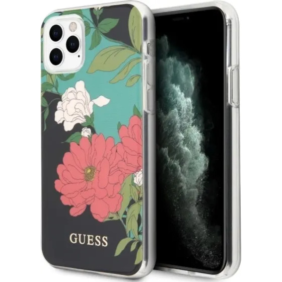 Guess GUHCN65IMLFL01 iPhone 11 Pro Max black/black N�1 Flower Collection - (GUE000750-0)