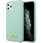 Guess GUHCN65LSLMGG iPhone 11 Pro Max green/green hard case Silicone Vintage Gold Logo - (GUE000560-0)