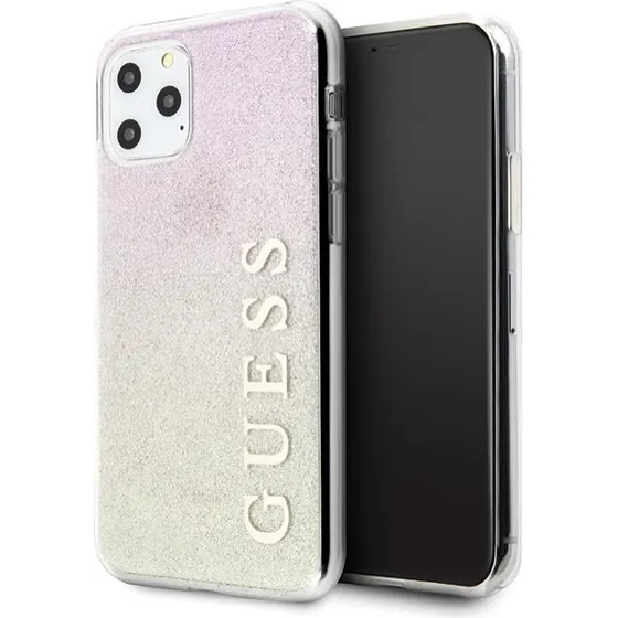 Guess GUHCN65PCUGLGPI iPhone 11 Pro Max rose gold/gold pink hard case Gradient Glitter - (GUE000633-0)