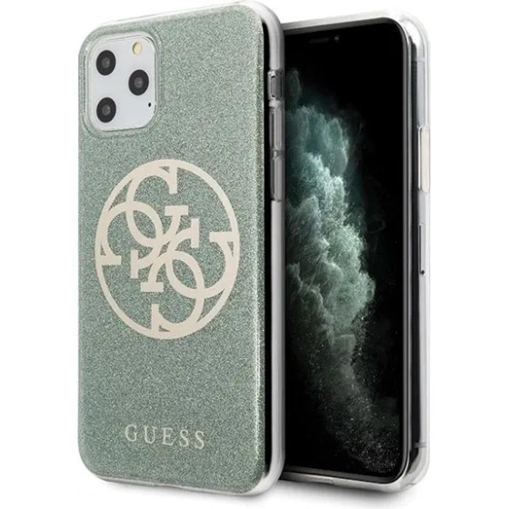 Guess GUHCN65PCUGLKA iPhone 11 Pro Max khaki hard case 4G Circle Glitter - (GUE000554-0)