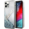 Guess GUHCP12LGLVSBL iPhone 12 Pro Max 6.7 blue/blue hardcase Glitter Vintage Script - (GUE001141-0)