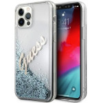 Guess GUHCP12LGLVSBL iPhone 12 Pro Max 6.7 blue/blue hardcase Glitter Vintage Script - (GUE001141-0)