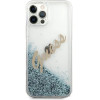 Guess GUHCP12LGLVSBL iPhone 12 Pro Max 6.7 blue/blue hardcase Glitter Vintage Script - (GUE001141-0)