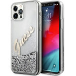 Guess GUHCP12LGLVSSI iPhone 12 Pro Max 6.7 silver/silver hardcase Glitter Vintage Script - (GUE001145-0)