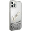 Guess GUHCP12LGLVSSI iPhone 12 Pro Max 6.7 silver/silver hardcase Glitter Vintage Script - (GUE001145-0)