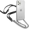 Guess GUHCP12LKC4GSSI iPhone 12 Pro Max 6.7 Transparent hardcase 4G Silver Chain - (GUE001315-0)