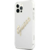 Guess GUHCP12LKTRSVGO iPhone 12 Pro Max 6.7 Transparent hardcase Vintage Script Gold - (GUE001348-0)