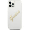 Guess GUHCP12LKTRSVGO iPhone 12 Pro Max 6.7 Transparent hardcase Vintage Script Gold - (GUE001348-0)