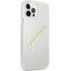 Guess GUHCP12LKTRSVGO iPhone 12 Pro Max 6.7 Transparent hardcase Vintage Script Gold - (GUE001348-0)