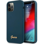 Guess GUHCP12LLSLMGBL iPhone 12 Pro Max 6.7 blue/blue hardcase Metal Logo Script - (GUE001070-0)