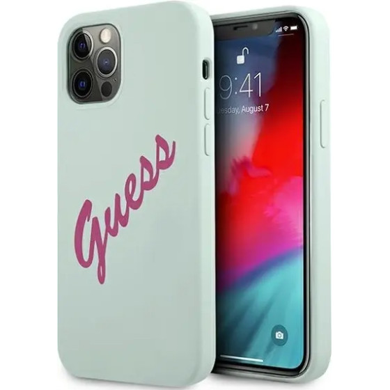 Guess GUHCP12LLSVSBF iPhone 12 Pro Max 6.7 blue fuchsia/blue fuschia hardcase Silicone Vintage - (GUE001104-0)