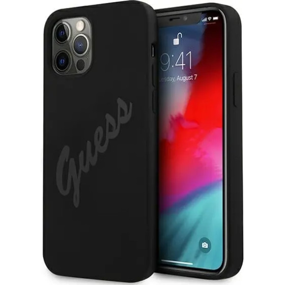 Guess GUHCP12LLSVSBK iPhone 12 Pro Max 6.7 black/black hardcase Script Vintage - (GUE001123-0)