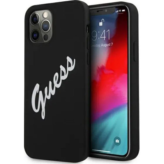 Guess GUHCP12LLSVSBW iPhone 12 Pro Max 6.7 black/white hardcase Silicone Vintage - (GUE001114-0)