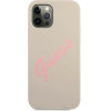 Guess GUHCP12LLSVSGP iPhone 12 Pro Max 6.7 gray pink/grey pink hardcase Silicone Vintage - (GUE001111-0)